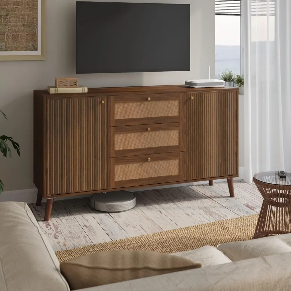 55" Rattan Sideboard Cabinet 5