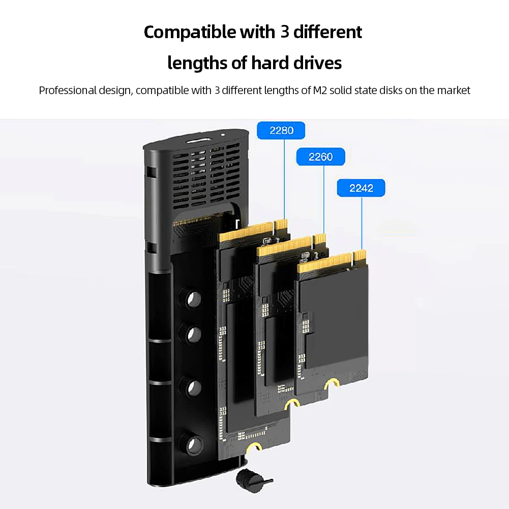 ˷̴ ձ ָ Ʈ ̺  Ŭ, M.2 NVME SATA  SSD , M/B + MKey C Ÿ, 2280/2260/2242 SSD