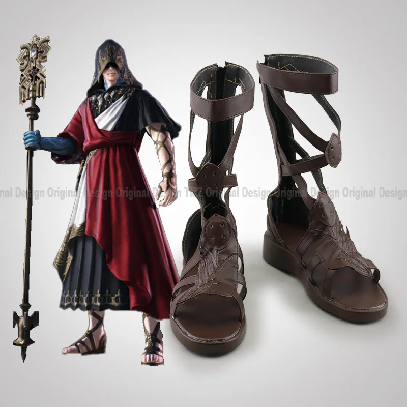 

Final Fantasy XIV FF 14 The Crystal Exarch Characters Anime Shoe Costume Prop Cosplay Shoes Boots