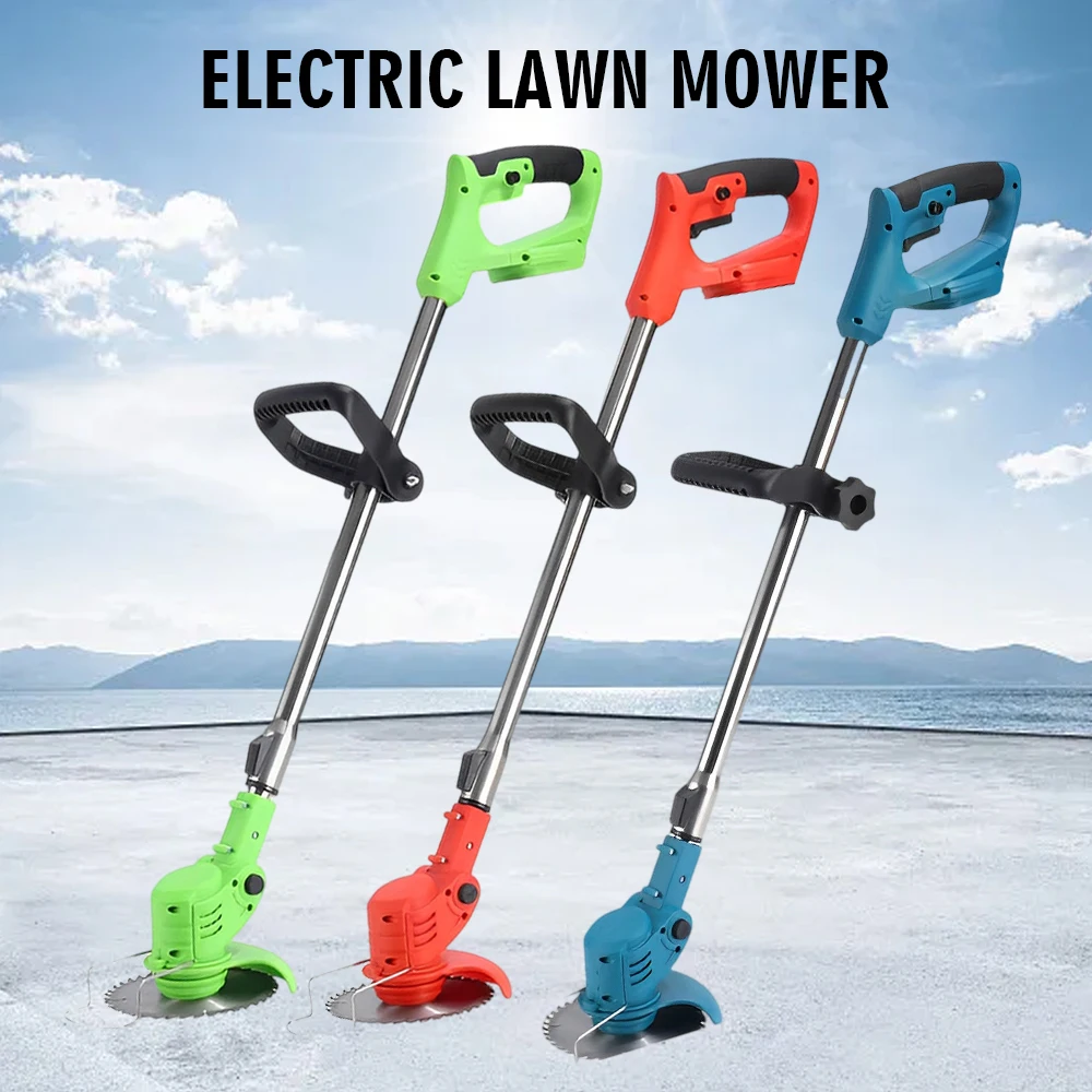 Cordless Electric Lawn Mower Rechargeable Handheld Trimmer Weeder CAI43