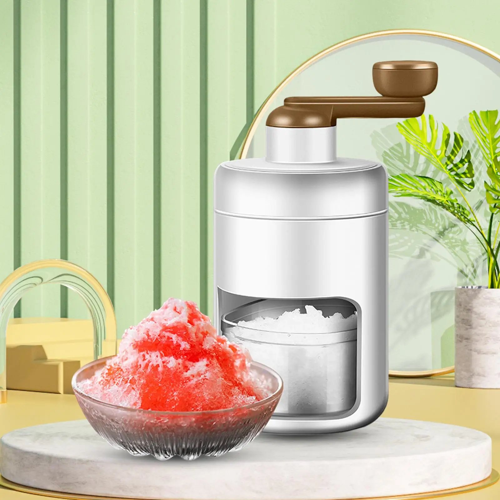 Household Shaved Ice Maker Manual Ice Breaker for Bars Family Desserts 2