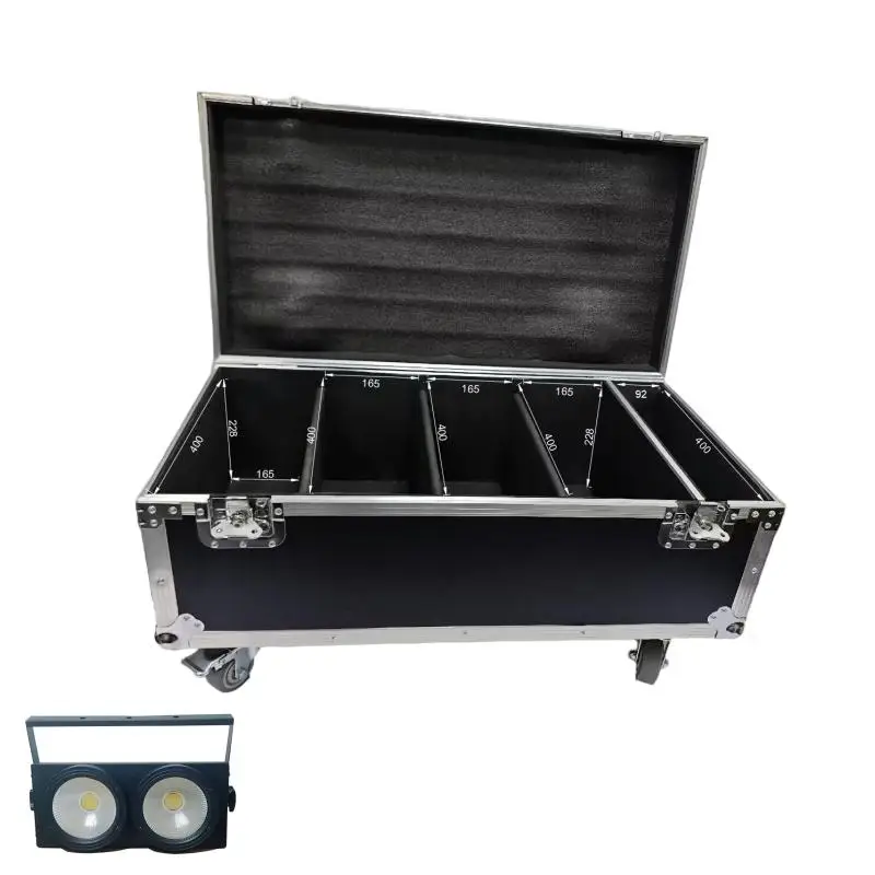 Only Empty Flight case for 4pcs 2 Eye 2x100w COB Blinder Light 200W COB Blinder Lights Cold White Warm White Audience Light LED Wash Beam Light Case Option