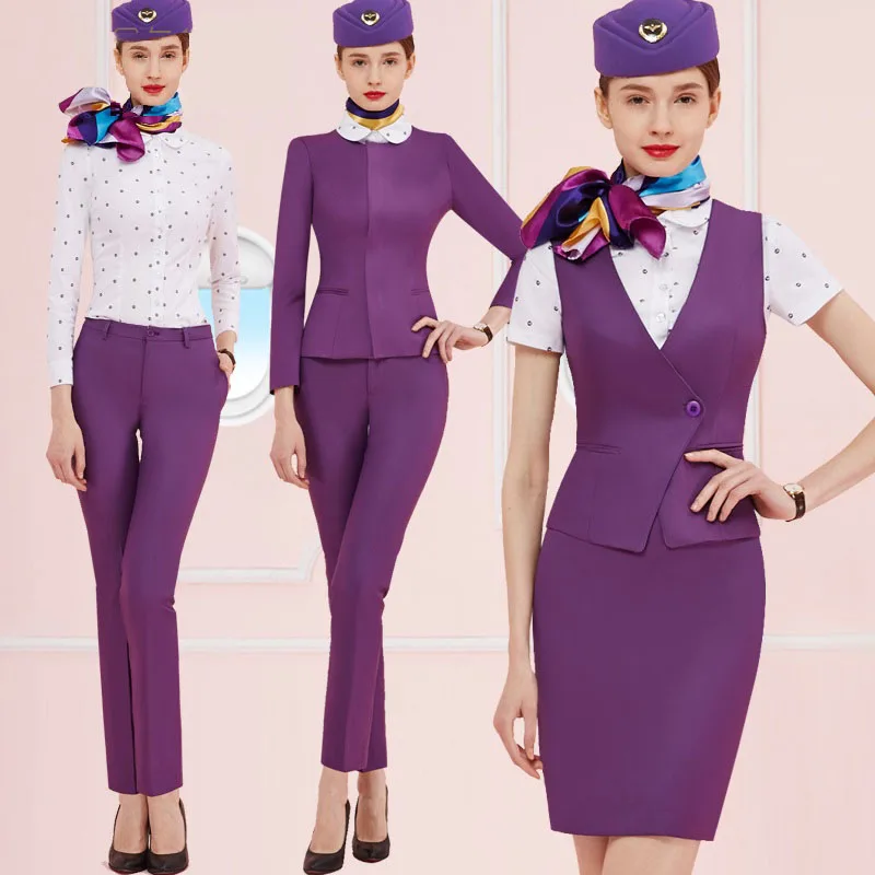 Highend Professional Suit Female Summer Stewardess Uniform Sales