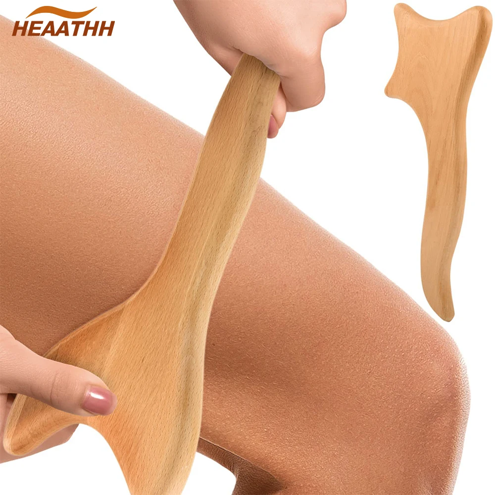 Lymphatic Drainage Massage Tool - Wooden Lymphatic Paddle for Body Sculpting, Fighting Cellulite, and Deep Massage