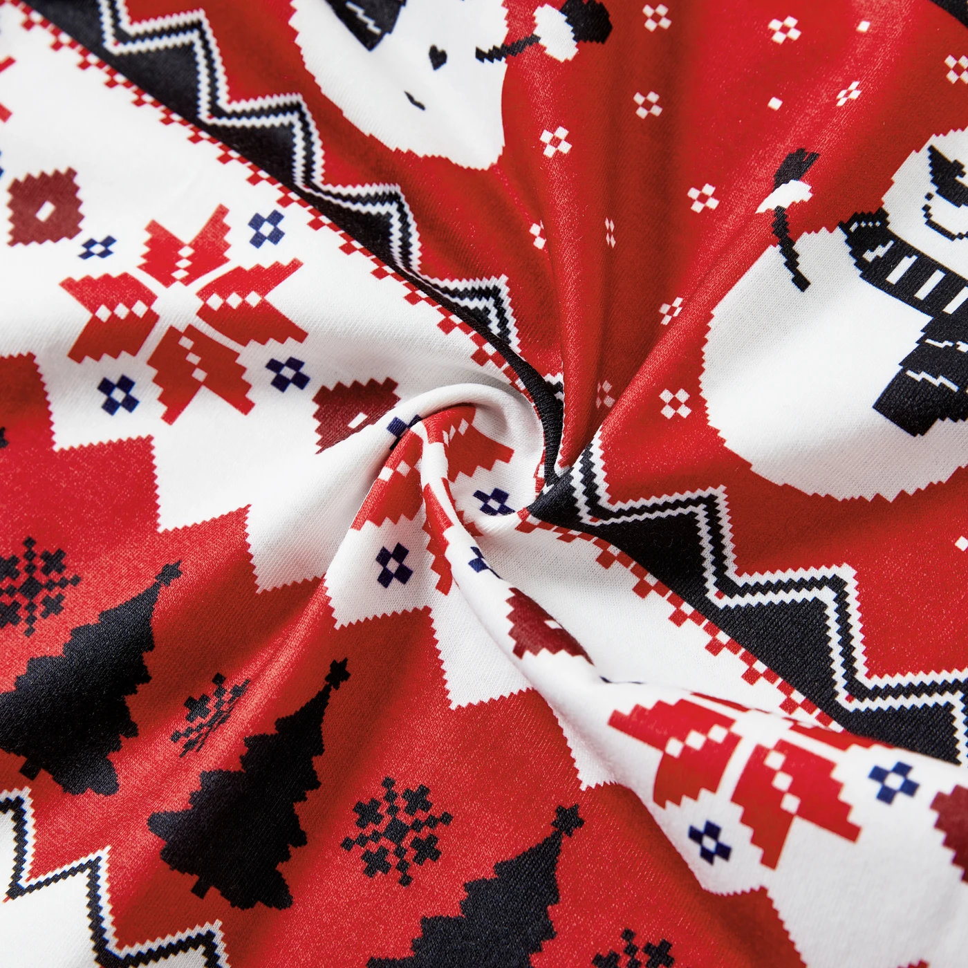 thumbnail image 5 of Conjuntos de pijamas a juego para toda la familia con estampado de letras navideñas y muñecos de nieve (resistentes al fuego), 5 of 5