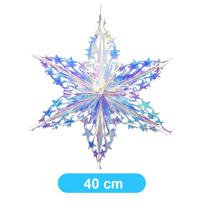 Iridescent Honeycomb Ball & Snowflake Garland Christmas Ornaments