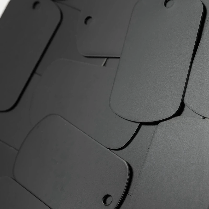 50 Pcs Metal Stamping Blanks Black For Stamping, Engraving Blanks Aluminum Stamping Blanks Keychain Blank Dog Tag Easy Install 3