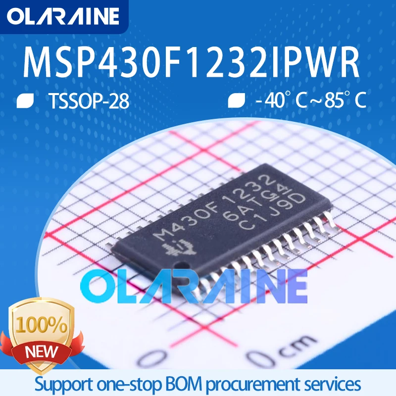 

1-10Pcs MSP430F1232IPWR TSSOP-28 SMD 16bit microcontroller MCU 8kB Flash 256B RAM