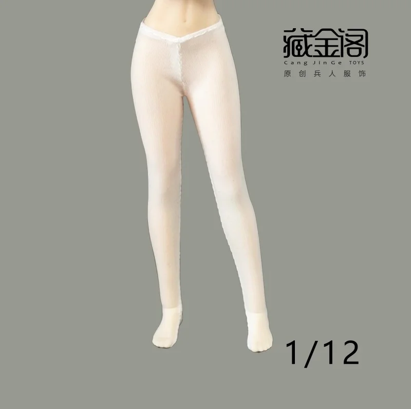 1/12 스케일 꽉 얼음 실크 여성 군인 탄성 바지 속옷 세트 높은 발 양말 맞는 6 인치 액션 피겨 모델 완구