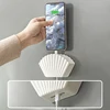 Bathroom Bathroom Perforation-free Wall Mounted Multi-functional Shell Storage Box Remote Control Cosmetics Storage Box 2