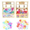 1Set Children Simulation Plastic Crystal Box Treasure Kids Acrylic Colorful Diamond Gems Plastic Large Jewels Toy 2.5cm Diameter 1