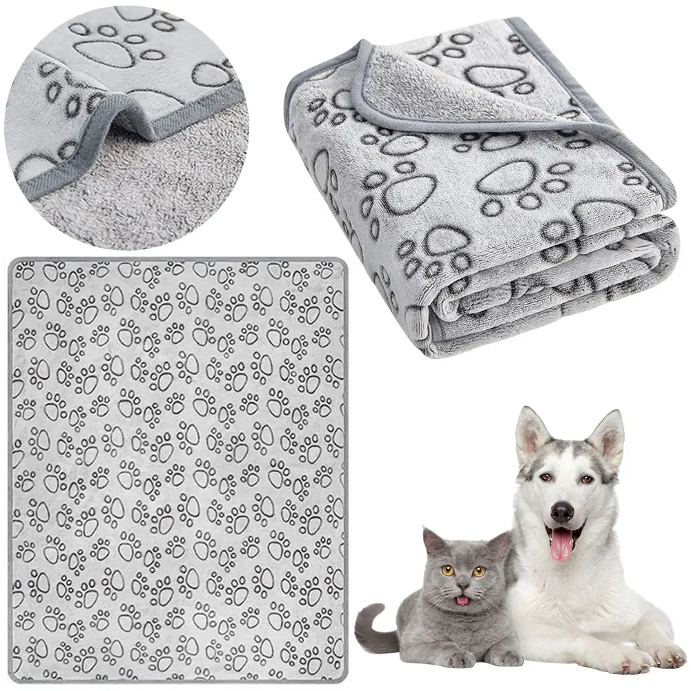 Flannel Dog Blanket Soft Warm for Sofa Bed