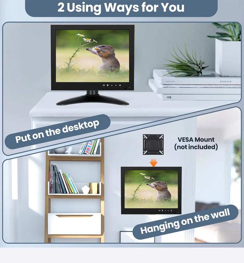 ZGYNK   Ӻ ͸ ݼ , VGA, AV, HDMI  LCD , 8 ġ