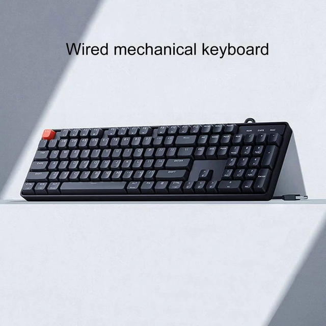 Teclado mecânico 104 teclas Gaming Keyboard para jogos e digitação,  compatível/PC/Laptop - AliExpress