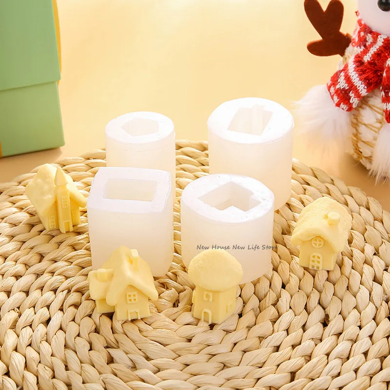 Cozy Cottage Candle Silicone Mold - DIY Aromatherapy & Home Craft Decor Mold