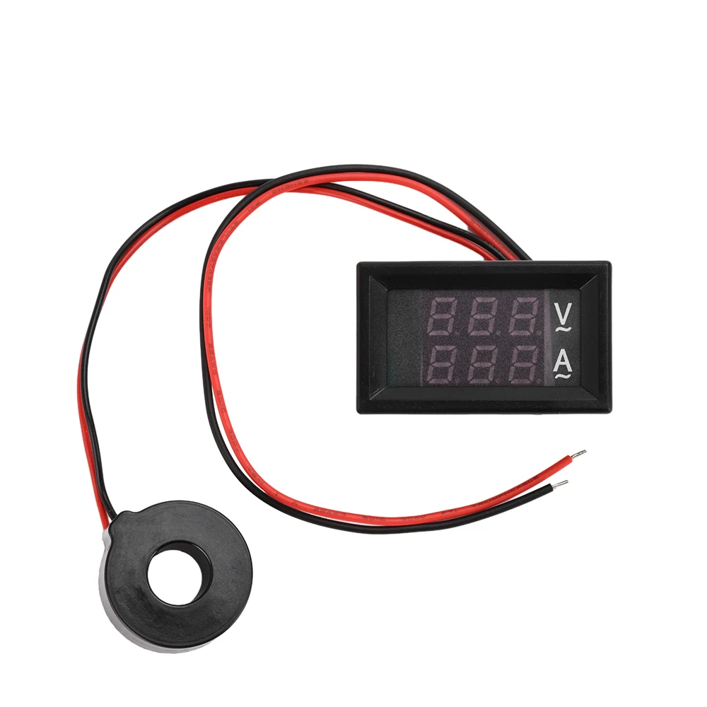 AC 50-500V 디지털 전압계 전류계 10A 50A 100A 220V 전압 전류 측정기 테스터 감지기 변압기가 있는 0.28인치 LCD 디스플레이
