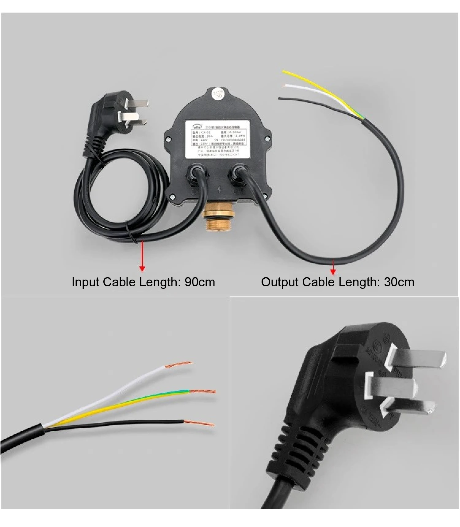 Automatic Water Pump Controller Booster Pump Pressure Switch Digital Display Adj