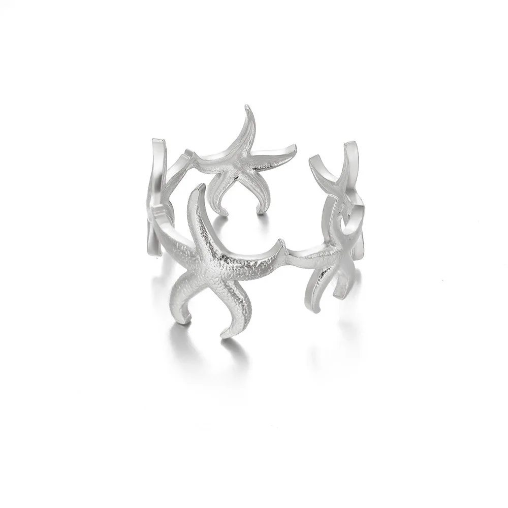 Vintage Multi-Ring Stainless Steel Adjustable Wedding Jewelry