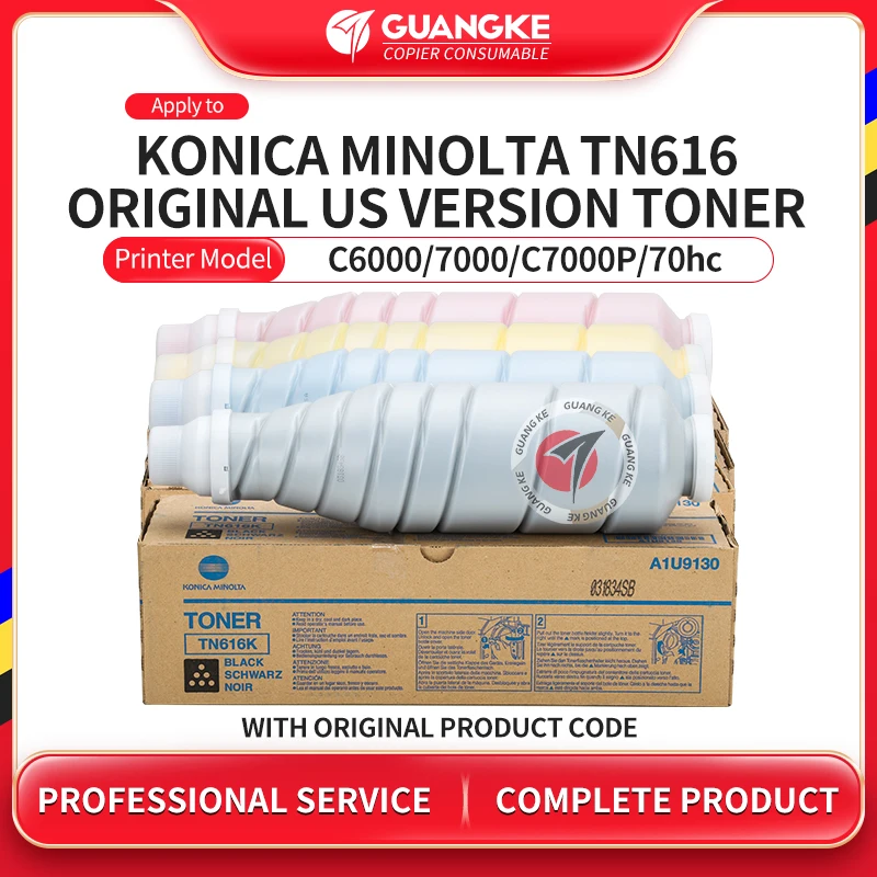 Cartuccia Toner Originale Tn616 A1U9130 A1U9433 A1U9233 Per Konica Minolta C6000 C7000 C7000P Toner Versione Asia Tn-616