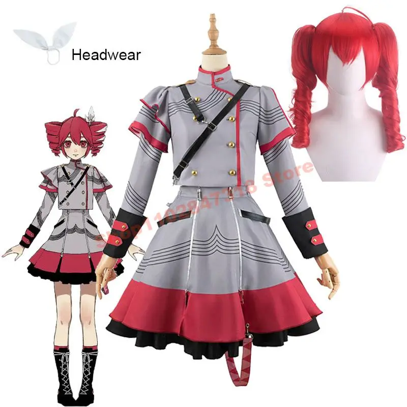 

Vtuber Kasane Teto Cosplay Costume UTAU Anime Clothing Synthesizer V Teto's Wigs Halloween Virtual Singer Costume