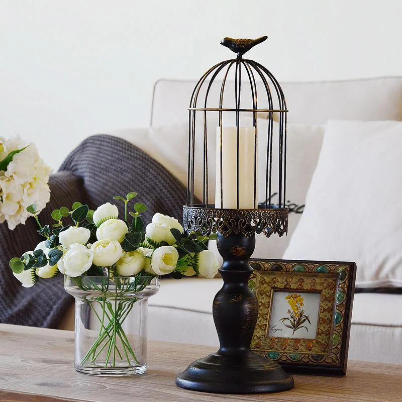 

Aesthetic Nordic Candle Holder Center Table Wedding Minimalist Luxury Candle Cage Romance Candelabros Vintage Decoration GXR45XP