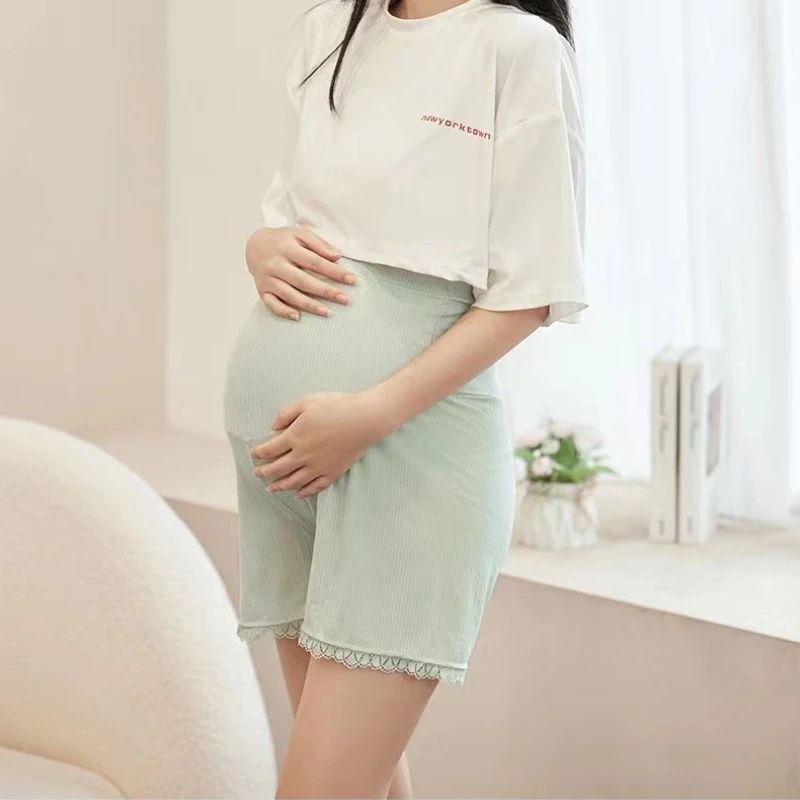 Pregnant women's safety pants can be worn outside can adjust the bottom high waist pregnancy period leggings women
