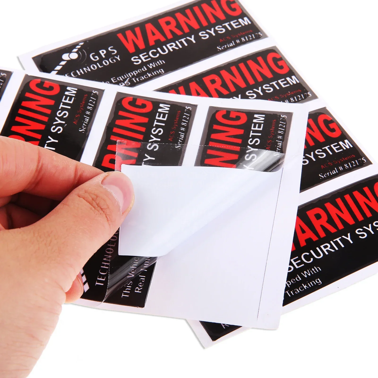 Warning Stickers Warning Decal Gps Warning Security System Car Sticker Personalized Decal Truck Motorcycle Auto Accessories Decoration PVC 10cm*3.5cm 4Pcs