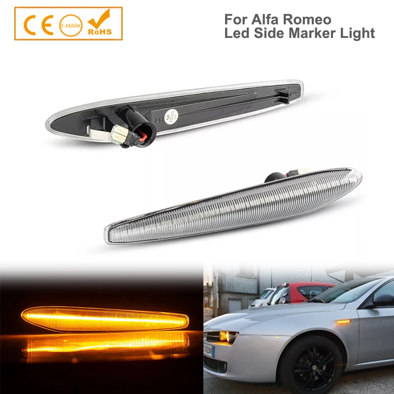 

For Alfa Romeo 159 Sportwagon Boera Spider 939 LED Sequential Lamp Dynamic Blinker Indicator Side Marker Turn Signal Light