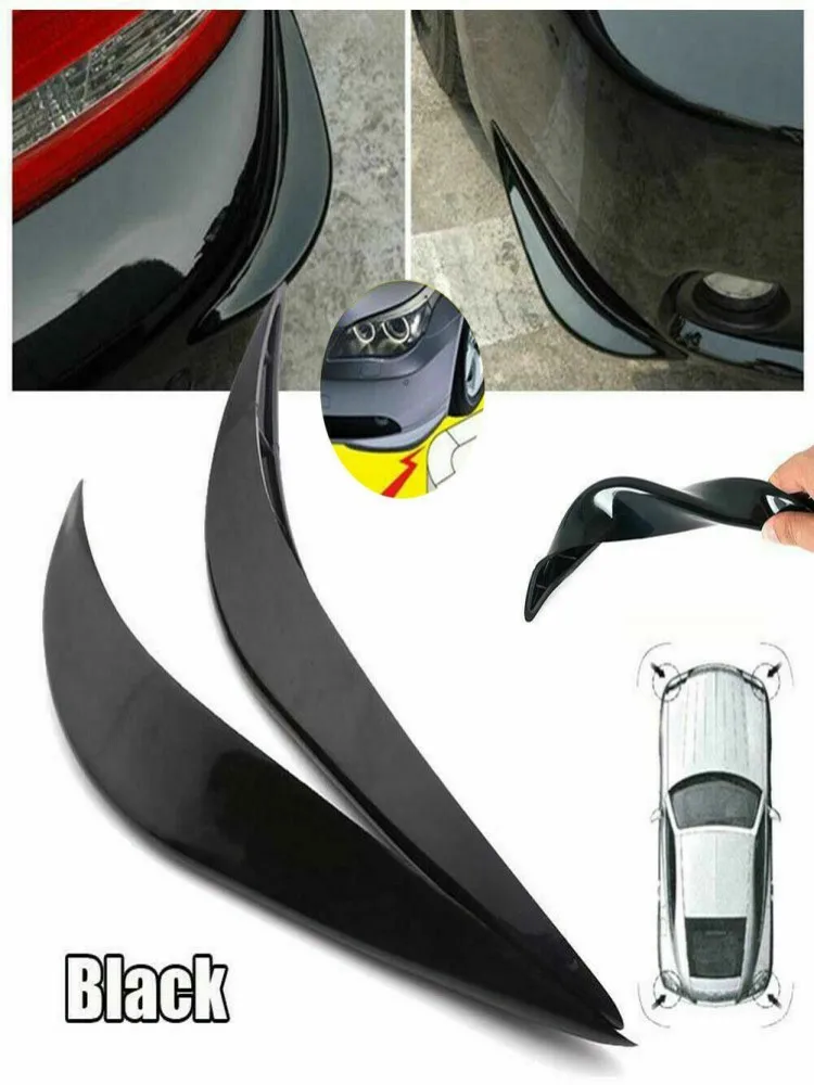 2pcsCarStylingUniversalRubberCarBumperCornerProtectorStickers