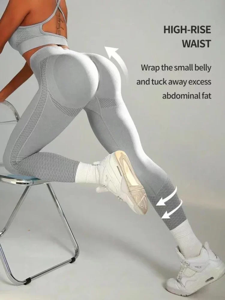 YEAE Women Yoga Leggings Fitness Seamless Legging Female Tummy Control Running Training High Waist Tights Gym Leggings for Sport