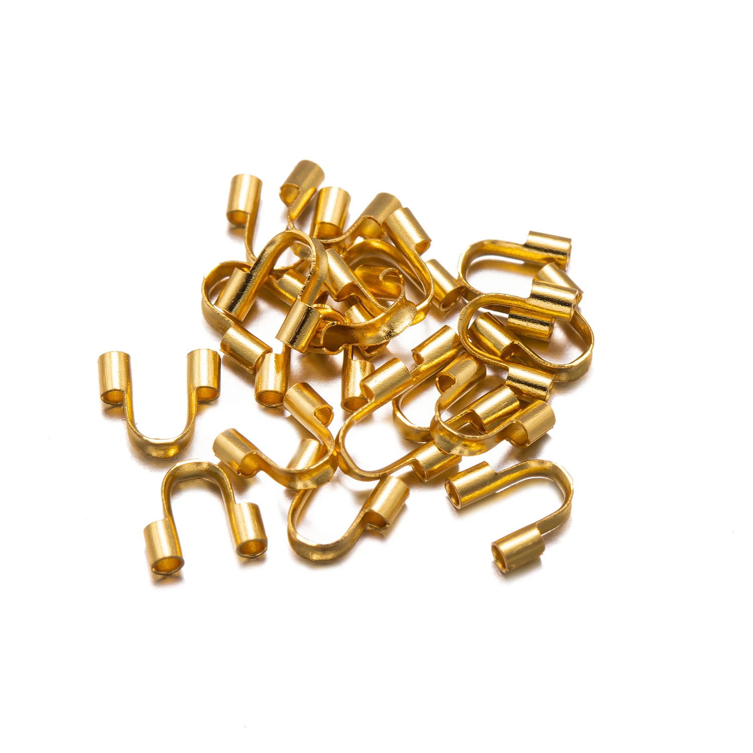 20 Stück 0,7mm Edelstahl U-Form Protektoren Schlaufen Crimp Perlen Verschlüsse Anschluss DIY Halsketten Armbänder Perlen Schmuck herstellung – Detail 4