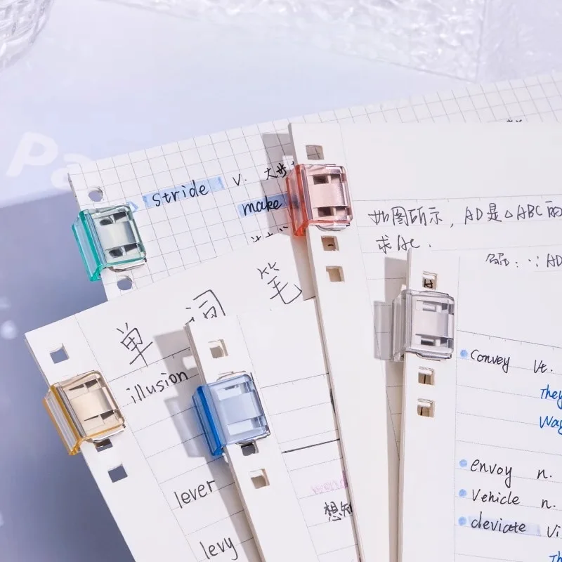 사무실용 슬라이딩 파일 바인더용 푸시 클립, 시험지 보관, 문서 정리, 책 제본, 견고한 클램프 디자인