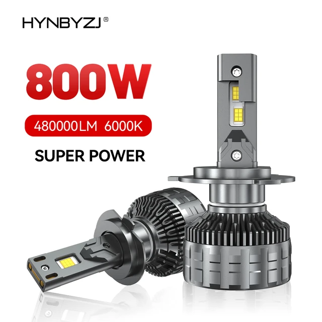 HYNBYZJ 800W 480000LM H7 LED Headlight H3 H4 H8 H9 H11 H1 HB3 HB4 H13 9005  9006 9007 9008 9012 Car LED Lamp LED Headlights Bulb - AliExpress