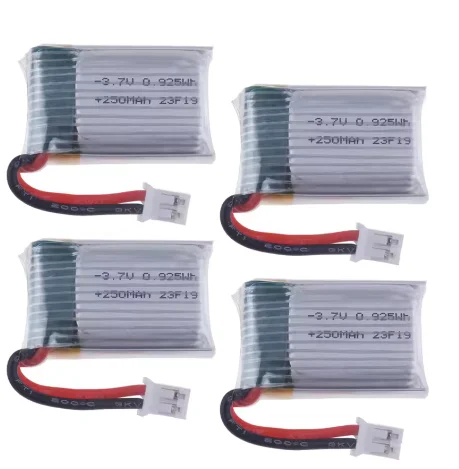 ตัวเลือกสินค้า แบตเตอรี่ลิโพ 3.7V 250mAh สำหรับโดรน E010-E013 และ Furibee F36