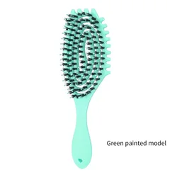 Enhanced Detangling Boar Bristle Hairbrush (Green)