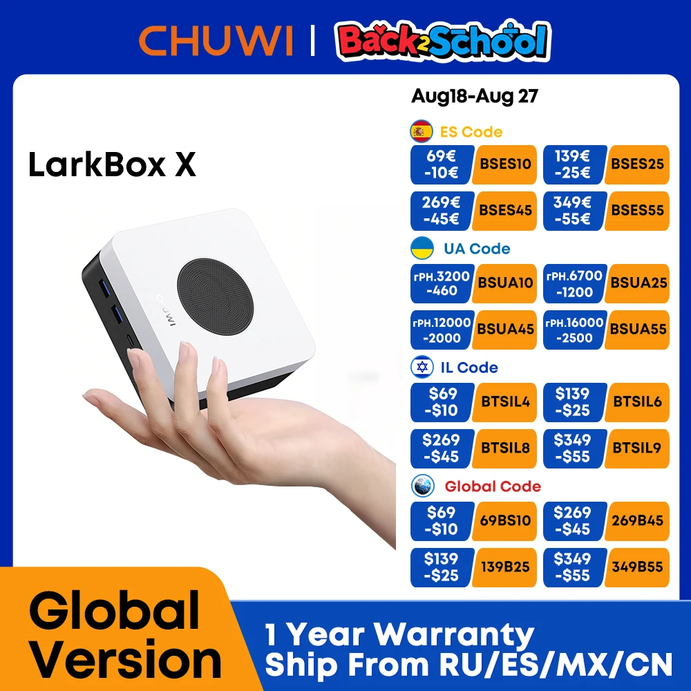 CHUWI LarkBox X ミニPC Intel N100 RAM12GB Free Shipping! CHUWI LarkBox X Mini PC,512GB SSD 12GB RMA