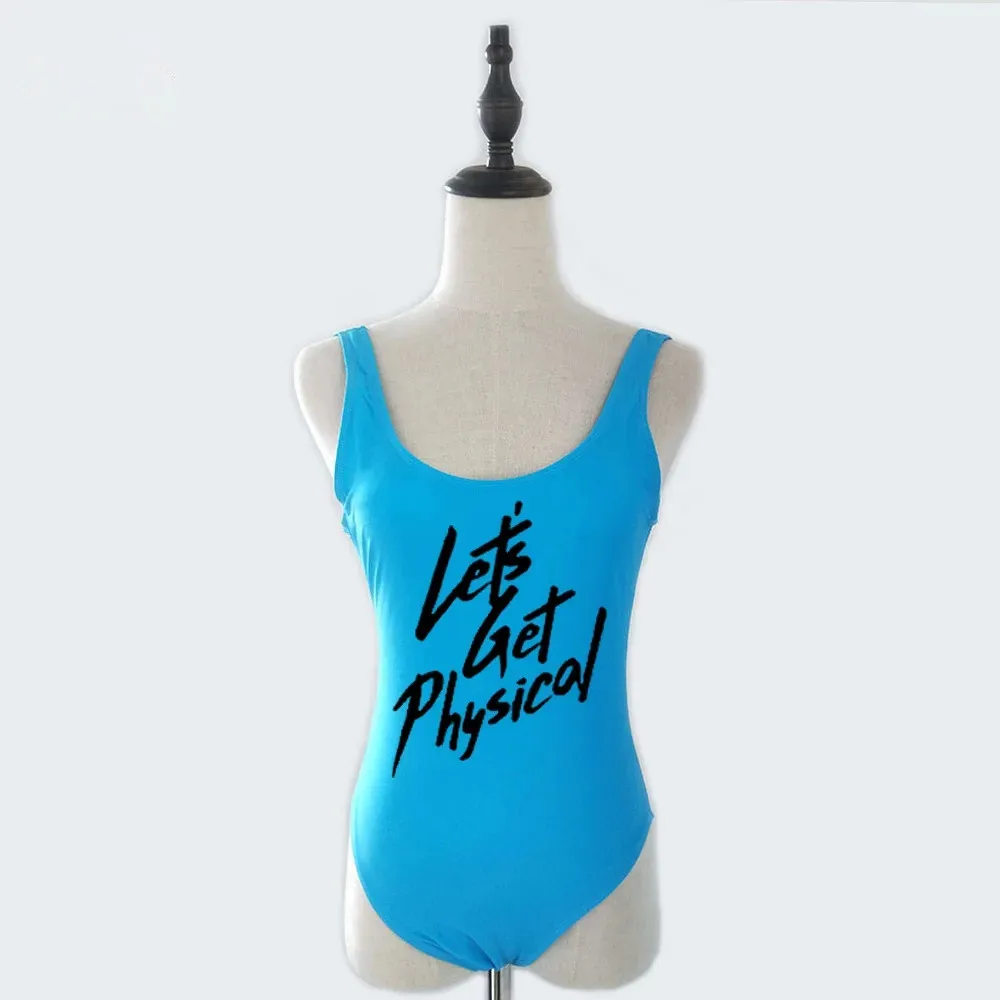 Let's Get Physical 80's Aerobic Retro Leotard One Piece Bodysuit - Main Image