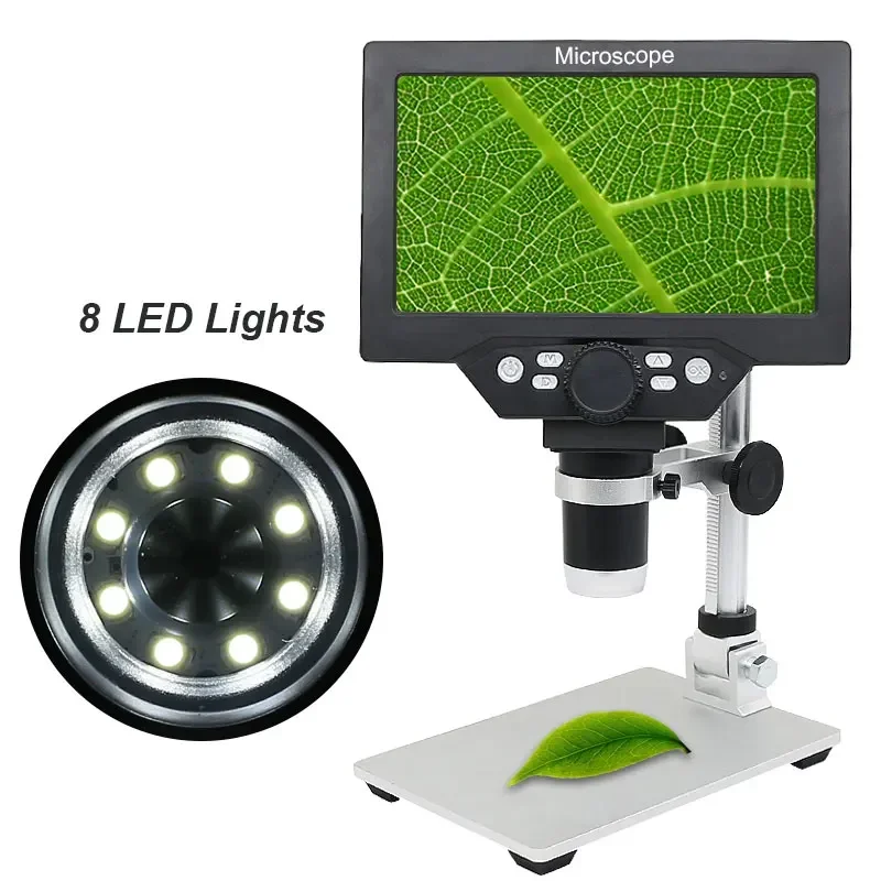 LM246MS 3 Lens 7 HDMI Digitale Microscoop 2000X voor Solderen met 13'' Arm Boom Stand, UHD 2160P, Fout Munt Microscoop Volledige weergave van munten, Microscoop Kit voor Volwassenen, PCB Reparatie