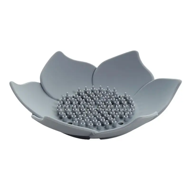 

Lotus Flowers Soap Dish Silicone Soap Dish Self Draining Soap Dish Shower Bar Soap Holder Tray Silicone Soap Dishes For Shower