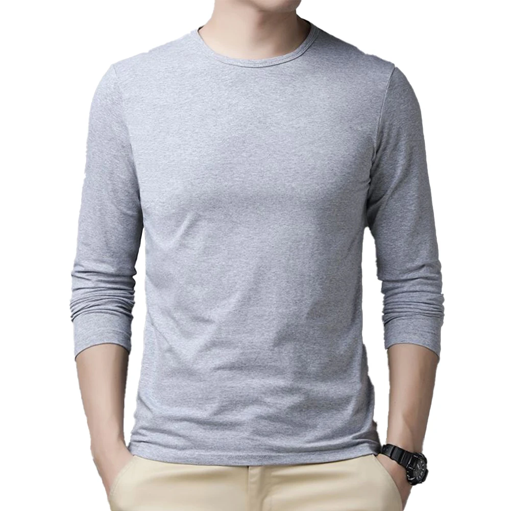 

Mens Casual Long Sleeve T-shirt Undershirt Blouse Muscle Activewear Pullover Top Workout Tee Crew Neck Slim Fit Long Sleeve Tops