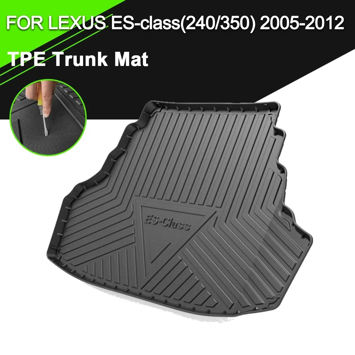 

Car Rear Trunk Cover Mat Rubber TPE Non-Slip Waterproof Cargo Liner Accessories For LEXUS ES 240/350 2005-2012