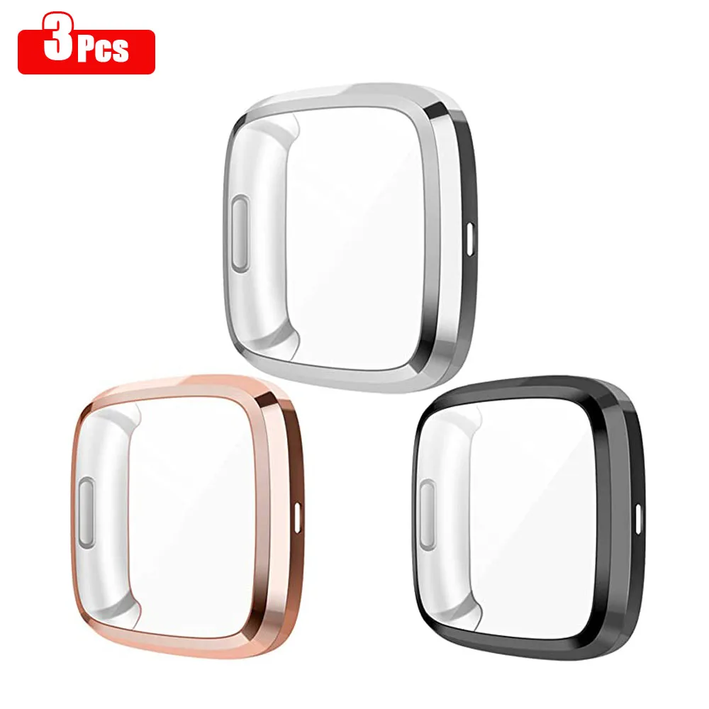 Custodia In Tpu 3 Pacchi/Lotto Per Fitbit Versa 2/Versa 3/Versa Sense Cover Custodia Protettiva Per Schermo Per Fitbit Versa 2/Versa 3/Versa Sense