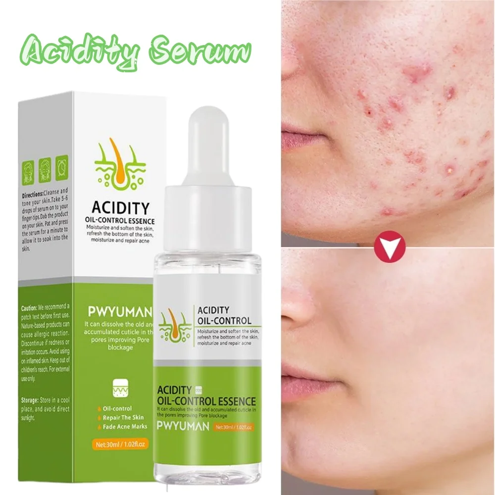 

Lactobionic Acid Pores Shrinking Face Serum Oil Control Acne Treatment Pimple Remover Essential Oil Moisturizing Beauty Skincare