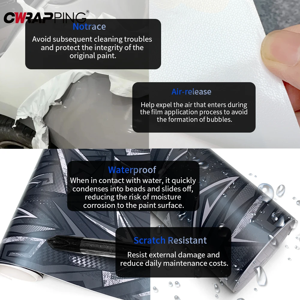 Pellicola Adesiva per Wrapping Auto, Carta Vinilica Camouflage per Moto, Adesivi per Veicoli, Accessori per Rivestimento Carrozzeria Auto - Image 3