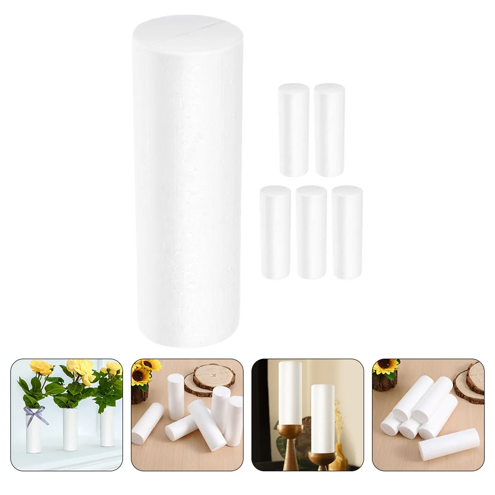 

12.5/20cm White Cylinder Shape Polystyrene Foam Modelling Cylinder Pillar Ornaments DIY Craft Christmas Decoration