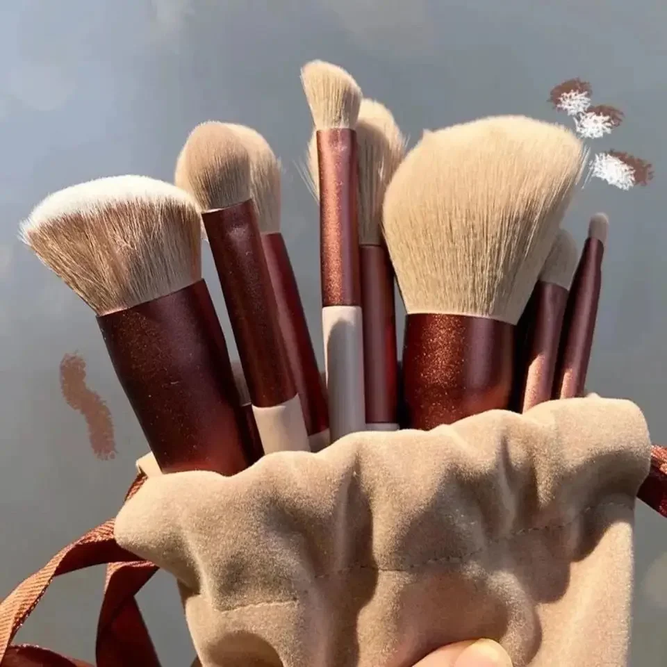 13 PCS Makeup Brushes Set Eye Shadow Foundation Women Cosmetic Brush Eyeshadow Blush Beauty Soft Make Up Tools Bag makeup brush set