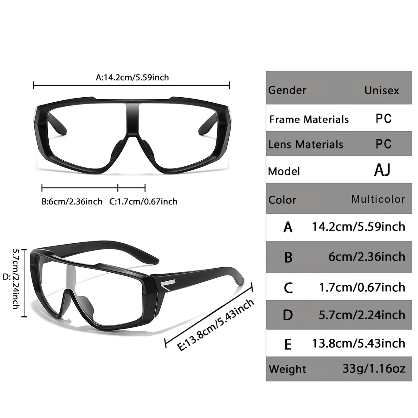 Photochromic Square Sunglasses for Outdoor, Running, and Hiking