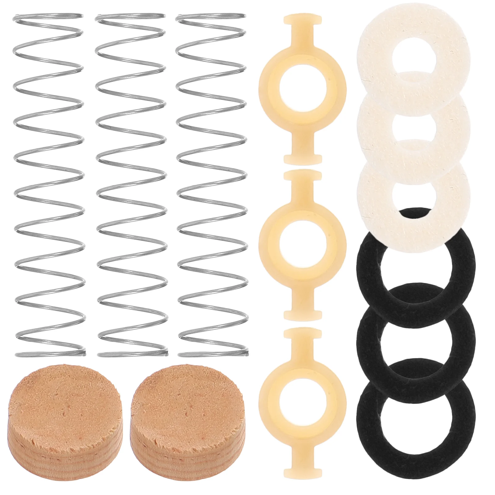 

Trumpet Valve Repair Kit Trumpet Bumper Stopper Valve Guide Trumpet Felt Washer Musical Instrument Maintenance Mouthpiece