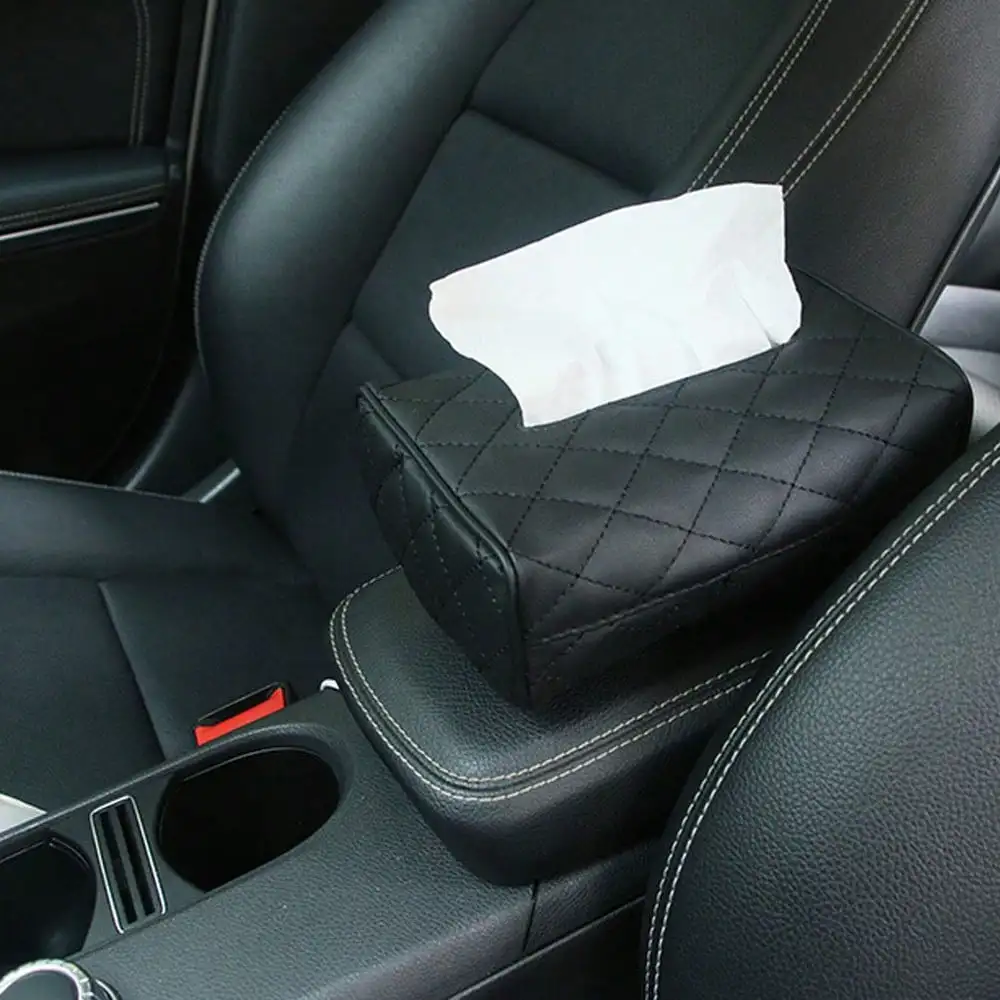سيارة الشمس قناع المقعد الخلفي صندوق مناديل معلق لاستخدام السيارة لوازم السيارات الإبداعية غطاء الأنسجة صندوق ورقي كيس المناديل