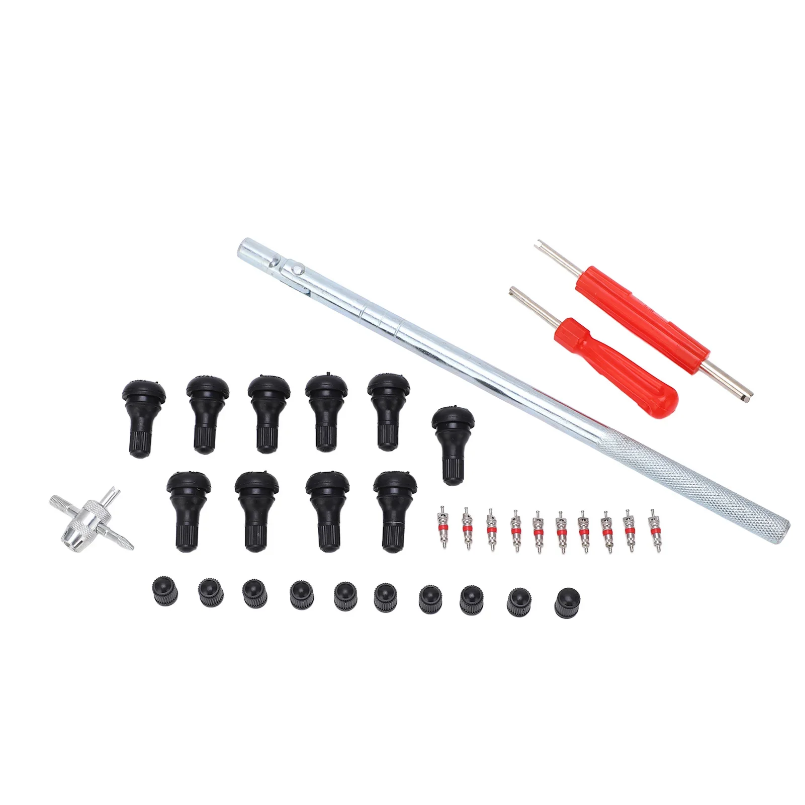 34 Pieces Valve Stem Puller Tool Valve Core Remover Tire Repair Installer for RV Automobile Bicycle Electric Vehicle